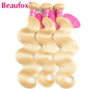 Blonde Brazilian Body Wave Hair Bundle Set with Lace Frontal