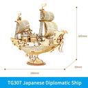 Robotime 3D Wooden Puzzle Games Boat & Ship Model Toys for Kids