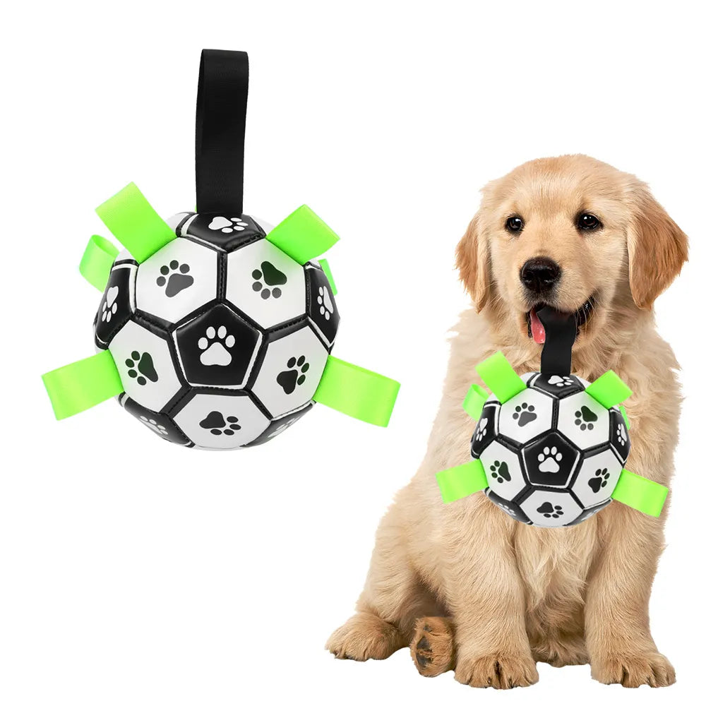 Pet Football Interactive Chew Toy with Grab Tabs - Dog Training & Play Ball  ourlum.com Default Title  