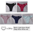 Brazilian Cotton T-Back Panties Cozy Low-Rise Underwear Set