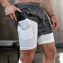 2025 Summer Running Shorts Men 2 in 1 Quick Dry Gym Shorts