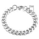 Chunky Stainless Steel Curb Chain Bracelet Men's Jewelry