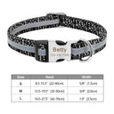 Engraved Nylon Pet ID Collar with Nameplate for Dogs: Personalized Safety Tag Collar  ourlum.com 095GRAY S 