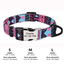 Large Dog Collar: Personalized Cute Print Nylon Pet Collar for Small, Medium, Large Dogs  ourlum.com 160 rose S 