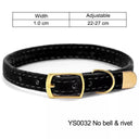 Cat Collar with Bell Safety Breakaway Design for Small Dogs & Cats  ourlum.com black-YS0032 As pictures 