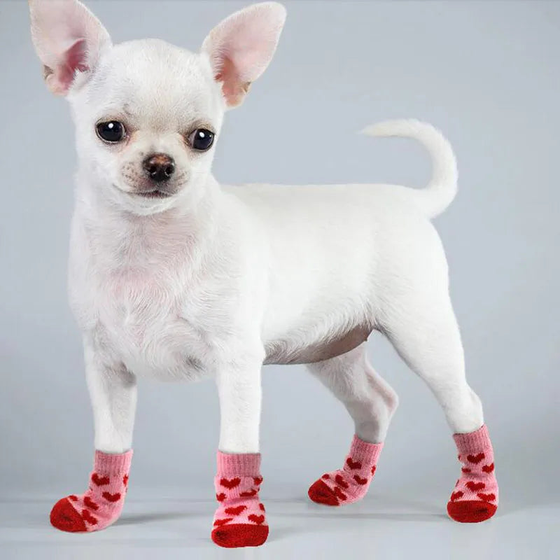 Warm Puppy Dog Socks: Cozy Anti-Slip Pet Knits for Small-Medium Dogs  ourlum.com   