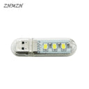 ZHMZH 3LEDs 1.5W Reading Lamps USB Night Lights Mini Book Light Portable U Disk LED Lamp Power Bank Powered 12 colors  ourlum.com   