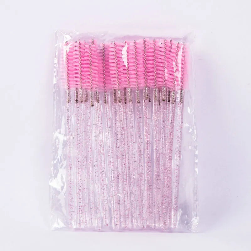 New 50/5pcs Eyelash brushes Extension Disposable Eyelashes Make Up Brushes Eyebrow Mascara Wand Applicator Flexible Makeup Tools  ourlum.com   