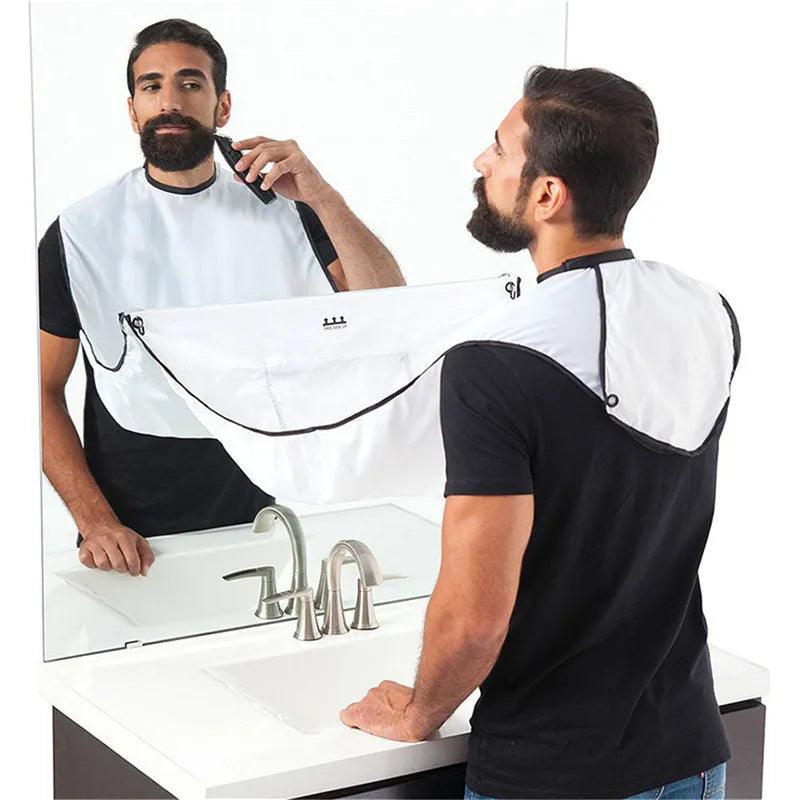 Beard Apron: Hair Shave Catcher with Razor Holder - Mess-Free Grooming  ourlum.com   