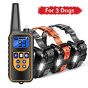 Electric Dog Training Collar with Remote Control: Waterproof Rechargeable Bark Control & Behavior Correction  ourlum.com For 3 dogs US Plug United State