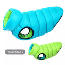 Winter Warm Reversible Dog Jacket Coat Waterproof Vest - Small Large Dogs  ourlum.com green S35(L) 