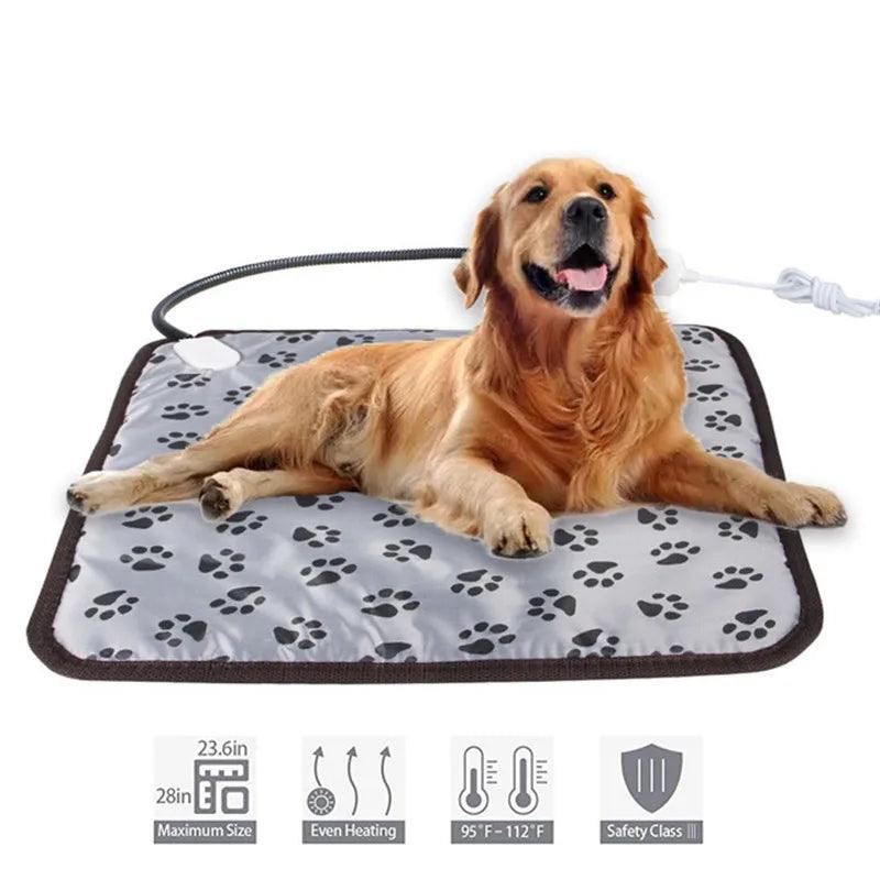 Heated Pet Pad: Adjustable Temperature, Waterproof, Bite-Resistant Wire  ourlum.com   