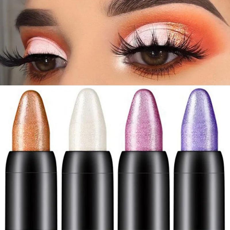 15 Color Highlighter Eyeshadow Pencil Waterproof Glitter Matte Nude Eye Shadow Makeup Pigment Cosmetics White Eyeliner Pen  ourlum.com   