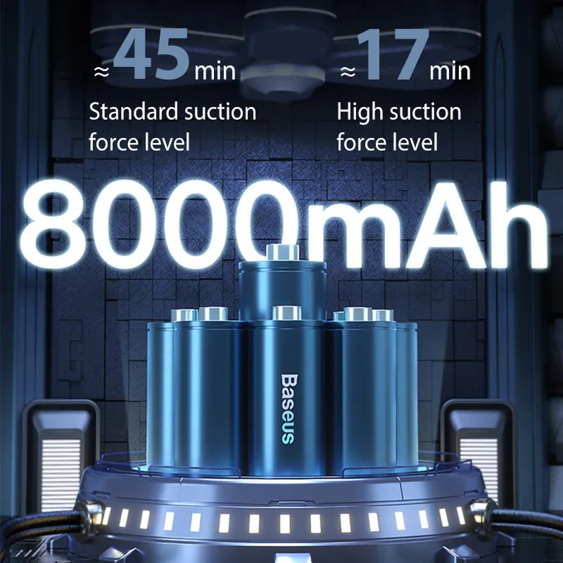 Baseus Car Vacuum: Wireless Handheld Cleaner with LED Light  ourlum.com   