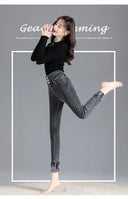 Thermal Winter Thick Fleece High-Waist Warm Skinny Jeans