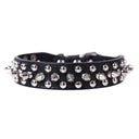 Adjustable Punk Rivet Spiked Leather Pet Collar Stylish Accessory