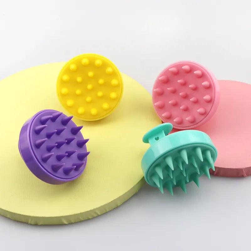 Multifunctional Silicone Scalp Massage Comb Shower Brush Mini Head Meridian Massage Wash Clean Care Hair Tool Brush  ourlum.com   