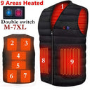 Men Autumn Winter Smart Heating Cotton Vest M-7XL