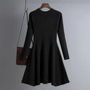 Knit Elegance Sweater Dress Chic A-Line Style for Women