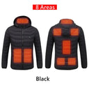 Men 9 Areas Heated Jacket USB Winter Electric Heating Coat