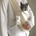 Handcrafted Canvas Pet Carrier Stylish and Breathable Design