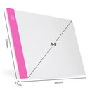 Diamond Painting Light Pad for Art and Crafts: Portable Tracing Board with Adjustable LED Light  ourlum.com A4 Pink  