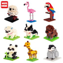 Kids Mini Building Blocks Animals 3D Model Bag Educational Toys - Creative Fun Block Set  ourlum.com   