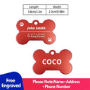 Engraved Personalized Pet ID Tags: Customizable Dog Collar Name Tag  ourlum red dog tag  