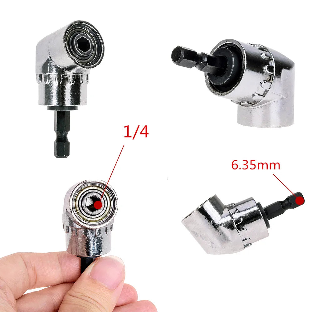 105 Degree Right Angle Drill Adapter Flexible Shaft Extension Bit - Ultimate Tool Extension for Power Drills  ourlum.com   