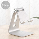 Adjustable Metal Tablet Stand: Enhanced iPad & Tablet Holder - Versatile Functionality  ourlum.com Silver  