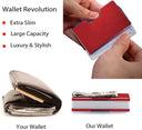 Casekey Mens Slim Wallet with Money Clip RFID Card Holder