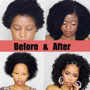 Mongolian Afro Kinky Curly Hair Bundle Set Quality Extensions