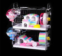 Acrylic Hamster Cage with Villa and Pipes: Spacious and Fun Living for Small Pets  ourlum.com   