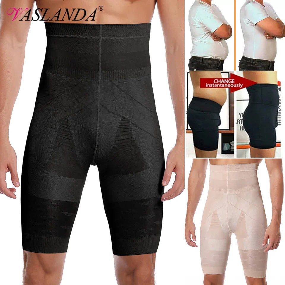 Men's Slimming Tummy Control Shapewear Shorts - High Waist Compression Boxer Briefs