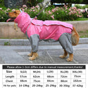 Large Dog Waterproof Raincoat Hooded Jacket Overalls - 6XL  ourlum.com Pink 22 