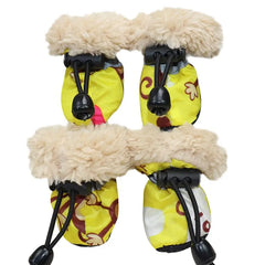 Waterproof Anti-slip Pet Shoes for Small Dogs and Cats: Warm & Safe Winter Footwear