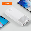 Baseus 20W Power Bank 20000mAh/10000mAh PD Fast Charging Powerbank Portable Battery Charger For iPhone 15 14 13 Pro Max   ourlum.com 20W White 20000mah United State