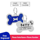 Engraved Personalized Pet ID Tags: Customizable Dog Collar Name Tag  ourlum blue dog tag 2  