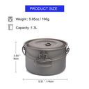 Titanium Camping Cookware Set for Outdoor Cooking 1.3L