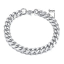 Chunky Stainless Steel Curb Chain Bracelet Men's Jewelry