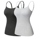 Adjustable Cotton Cami with Shelf Bra Women's Tank Top