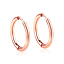 Trendy Small Hoop Earrings Clip-On Gold Stainless Steel Jewelry