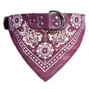 Pet Neckerchief Collar with Cute Print Scarf - Small Dog & Cat Accessories  ourlum.com Purple S 