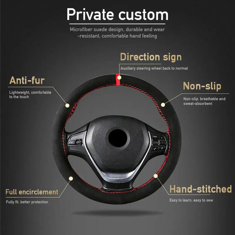 Luxurious Fur Steering Wheel Cover: Enhance Grip & Style, Easy Installation & Protection  ourlum.com   