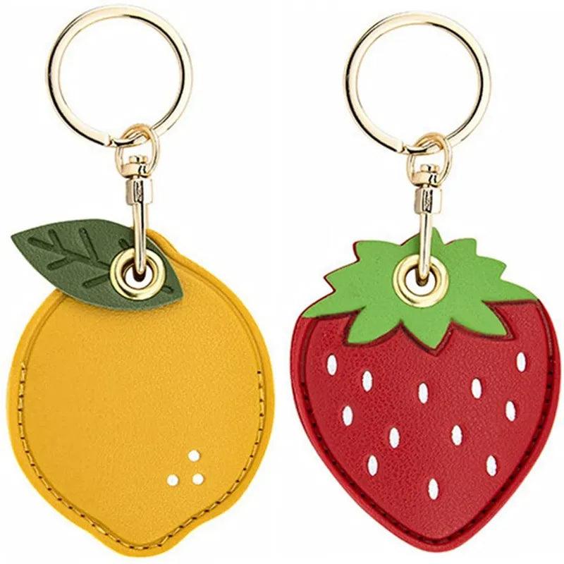 Strawberry Lemon Airtag Case: Cute GPS Anti-lost Keychain Protects Pet Collar  ourlum.com   