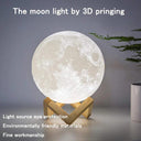 ZK20 LED Night Light 3D Print Moon Lamp 16 Colors Rechargeable Change Light Touch Remote LED moon light gift  ourlum.com   