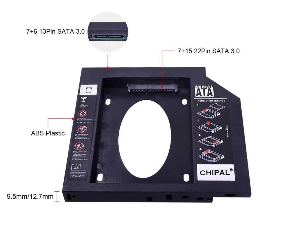 CHIPAL HDD Caddy for Laptop SSD: Maximize Storage Flexibility  ourlum.com   