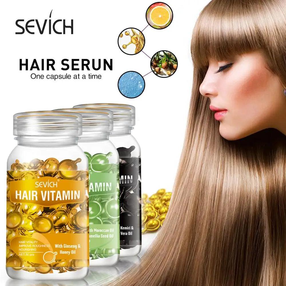 Ultimate Hair Nourishment: Sevich Hair Vitamin Keratin Capsule Serum  ourlum.com   