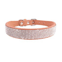 Crystal Glitter Rhinestone Dog Collar for Small Medium Pets  ourlum.com brown XS 