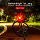 Waterproof Portable Mini Bike Lamp White Front Light Red Taillight